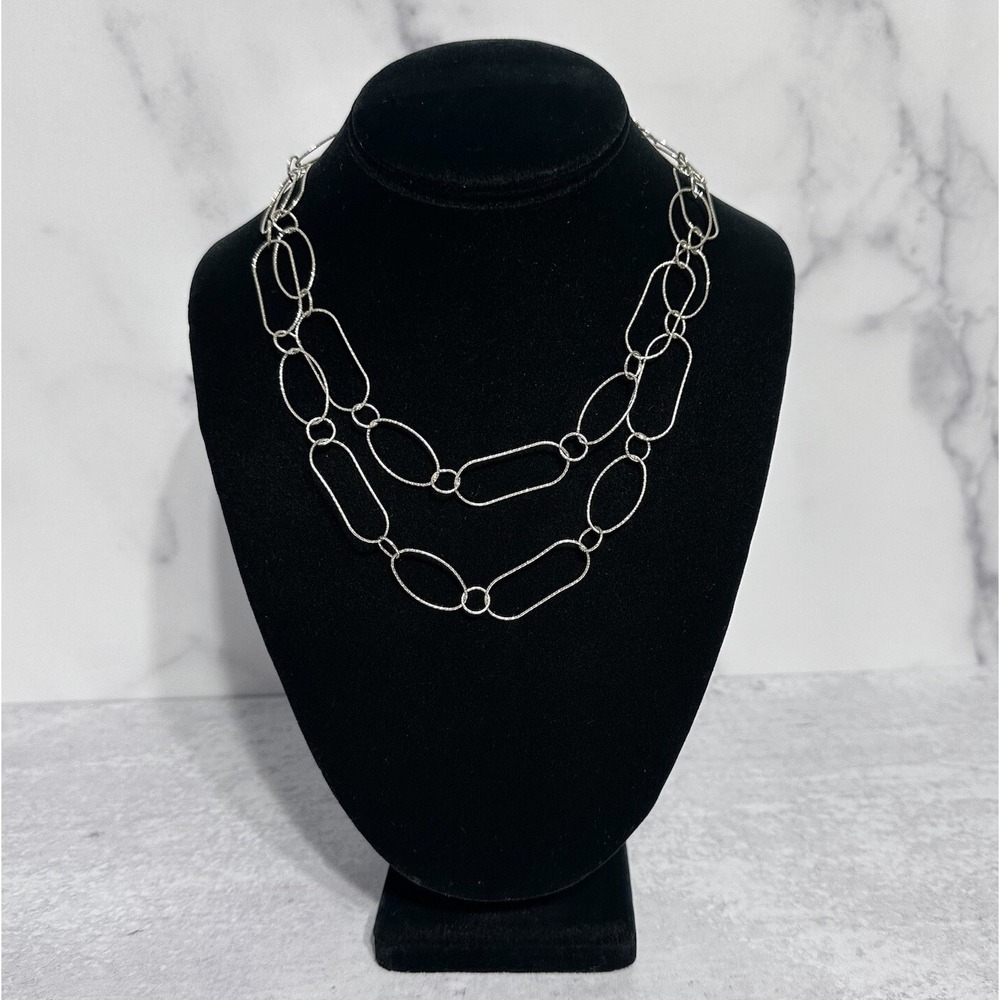 Silpada Necklace Lasting Impression 925 Sterling Silver Hammered Chain
